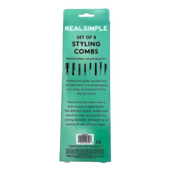 NWT Real Simple Set Of 8 Piece Styling Combs Different Shapes All Type Hair - Picture 2 of 5